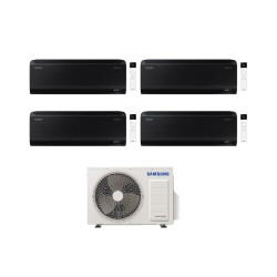 Samsung Climatizzatore Quadri Split Windfree Black 9+9+9+12 BTU con AJ080TXJ4KG/EU Inverter R-32 Wi-Fi Classe A++
