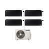 Samsung Climatizzatore Quadri Split Windfree Black 7+7+9+12 BTU con AJ100TXJ5KG/EU Inverter R-32 Wi-Fi Classe A++