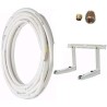 KIT INSTALLAZIONE CONDIZIONATORE TUBI RAME 1/4 3/8 3 MT RACCORDI STAFFA TUBO CONDENSA