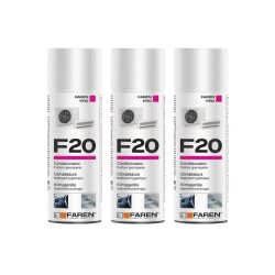 Faren F20, Igienizzante Spray per Climatizzatori di Casa e Auto, gradevolmente profumato a base alcolica, 3pz x 400ml