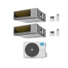Midea Climatizzatore Canalizzato Dual Split serie A7 MTJ 9+12 con M2OH-14HFN8-Q Inverter R 32 Wi-Fi Optional Classe A++