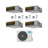 Midea Climatizzatore Canalizzato Quadri Split serie A7 MTJ 12+12+12+12 con M4O-36FN8-Q Inverter R 32 Wi-Fi Optional Classe A++