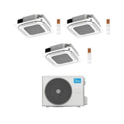 Midea Climatizzatore a Cassetta 4 Vie Trial Split MCA4U 12+12+12 con M3OA-27HFN8-Q Inverter R 32 Wi-Fi Optional Classe A++