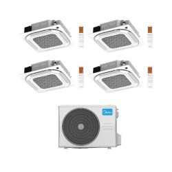 Midea Climatizzatore a Cassetta 4 Vie Quadri Split MCA4U 9+9+9+12 con M5OE-42HFN8-Q Inverter R 32 Wi-Fi Optional Classe A++