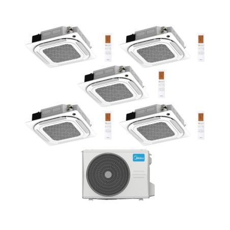 Midea Climatizzatore a Cassetta 4 Vie Penta Split MCA4U 9+9+9+12+12 con M5OE-42HFN8-Q Inverter R 32 Wi-Fi Optional Classe A++