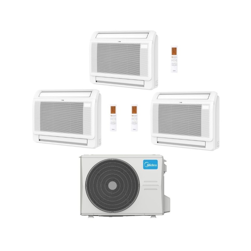Midea Climatizzatore Console Trial Split MFA2U 9+9+12 con M3OG-21HFN8-Q Inverter R 32 Wi-Fi Optional Classe A++