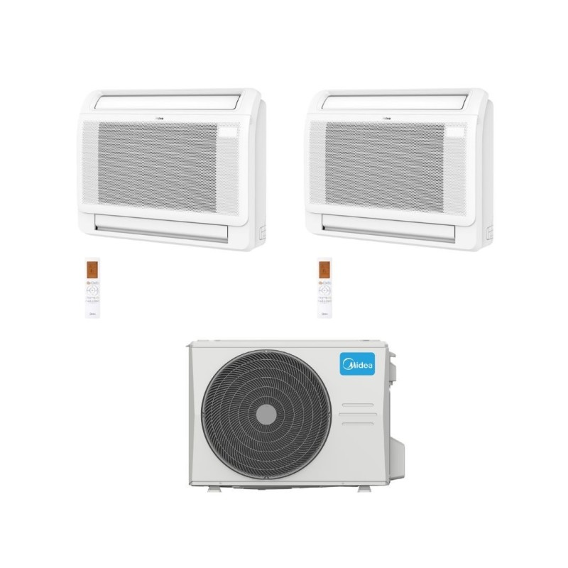 Midea Climatizzatore Console Dual Split MFA2U 12+12 con M4OE-28HFN8-Q Inverter R 32 Wi-Fi Optional Classe A++