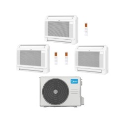 Midea Climatizzatore Console Trial Split MFA2U 9+12+12 con M4OE-28HFN8-Q Inverter R 32 Wi-Fi Optional Classe A++