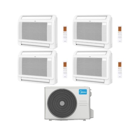 Midea Climatizzatore Console Quadri Split MFA2U 9+9+9+12 con M4O-36FN8-Q Inverter R 32 Wi-Fi Optional Classe A++