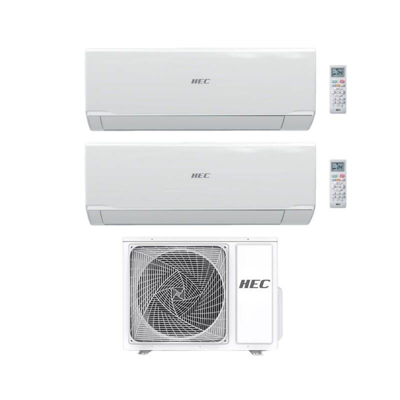 Hec by Haier Climatizzatore Dual Split Serie Tide R 9+12 2HEC50RECO-OUM Inverter Wi-Fi R-32 Classe A++