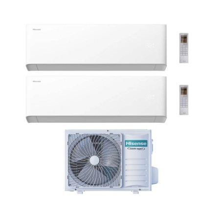 Hisense Climatizzatore UNI HB Dual Split 9+9 con 3AMW52U4RJC Inverter Wi-Fi R-32 Classe A++