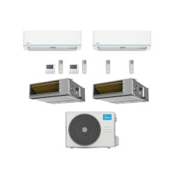 Midea Quadri Split Climatizzatore Evolution 9+9 Canalizzato A7 MTJ 12+12 con M4O-36FN8-Q Inverter R 32 Wi-Fi Optional Classe A++