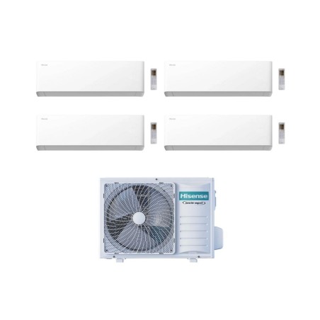 Hisense Climatizzatore UNI HB Quadri Split 7+7+9+18 con 4AMW81U4RJC Inverter Wi-Fi R-32 Classe A++