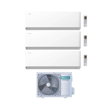 Hisense Climatizzatore UNI HB Trial Split 7+12+18 con 5AMW105U4RQC Inverter Wi-Fi R-32 Classe A++