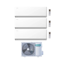 Hisense Climatizzatore UNI HB Trial Split 12+12+18 con 5AMW105U4RQC Inverter Wi-Fi R-32 Classe A++