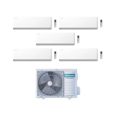 Hisense Climatizzatore UNI HB Penta Split 7+7+9+9+9 con 5AMW105U4RQC Inverter Wi-Fi R-32 Classe A++