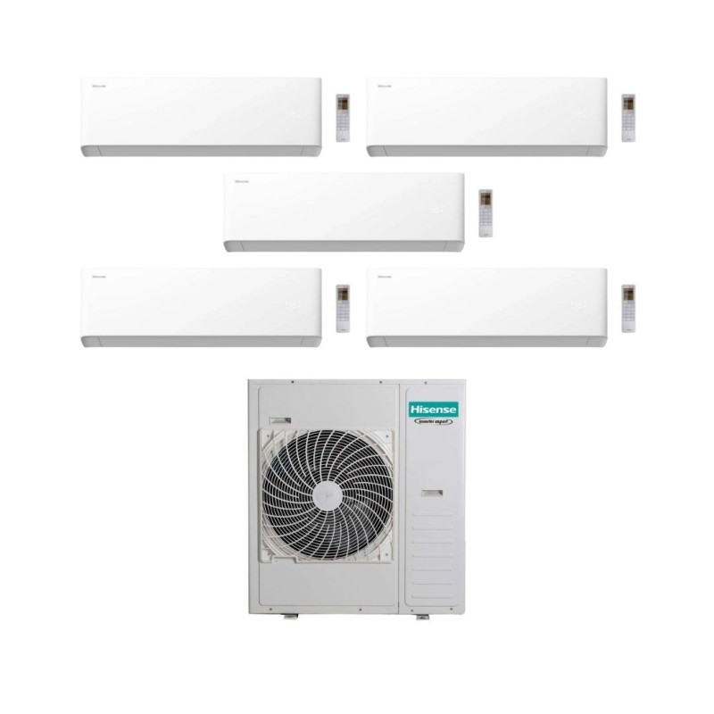 Hisense Climatizzatore UNI HB Penta Split 9+9+9+9+18 con 5AMW125U4RTA Inverter Wi-Fi R-32 Classe A++