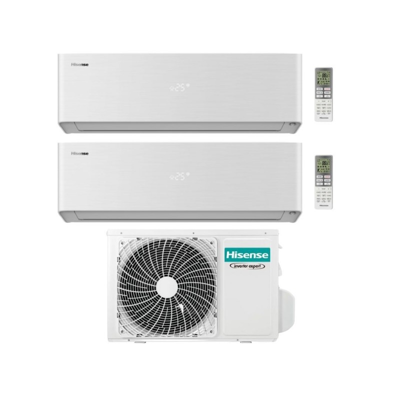 Hisense Climatizzatore Energy Pro X Dual Split 9+9 con 3AMW62U4RJC Inverter Wi-Fi R-32 Classe A++