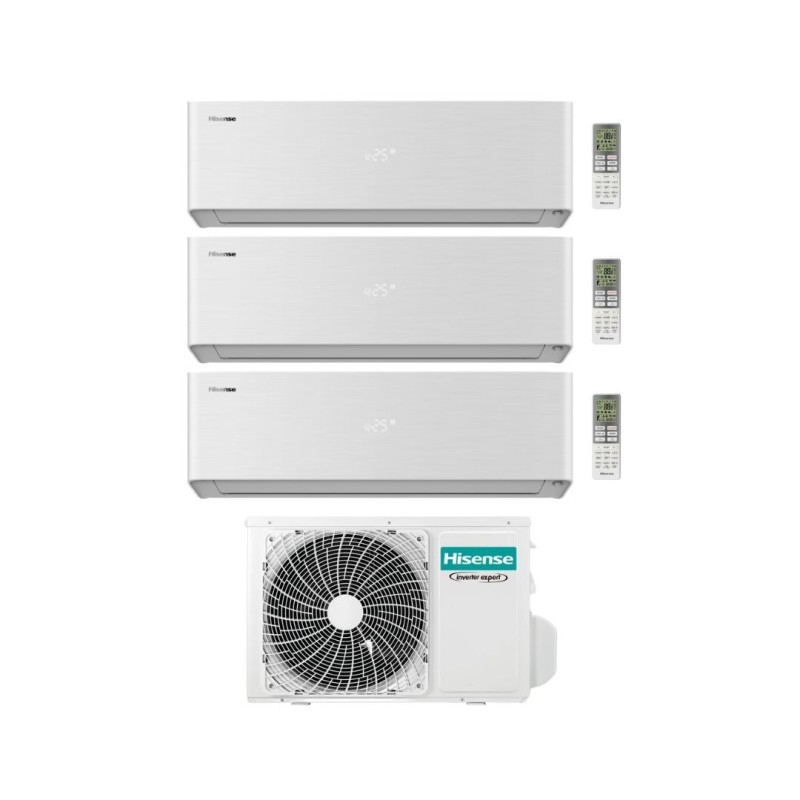 Hisense Climatizzatore Energy Pro X Trial Split 12+12+12 con 3AMW72U4RJC Inverter Wi-Fi R-32 Classe A++