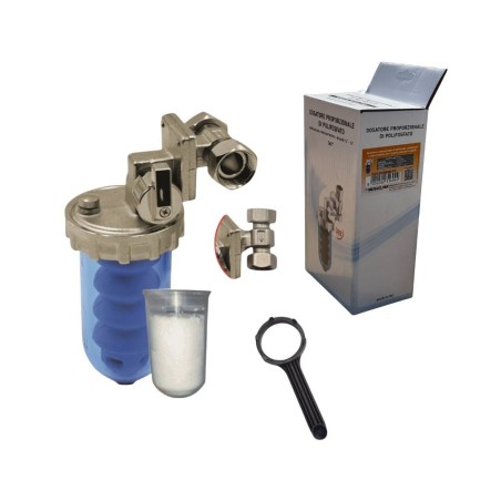 copy of copy of FILTRO ACQUA ANTICALCARE DI POLIFOSFATI AQUAMAX DOSAMAX BLU PER CALDAIE E SCALDINI DA 1/2"-1/2"