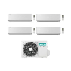 Hisense Climatizzatore Energy Pro X Quadri Split 9+12+12+12 con 5AMW105U4RQC Inverter Wi-Fi R-32 Classe A++