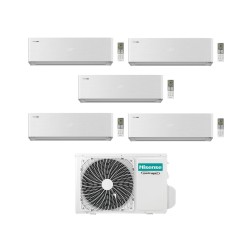 Hisense Climatizzatore Energy Pro X Penta Split 9+9+9+9+9 con 5AMW105U4RQC Inverter Wi-Fi R-32 Classe A++