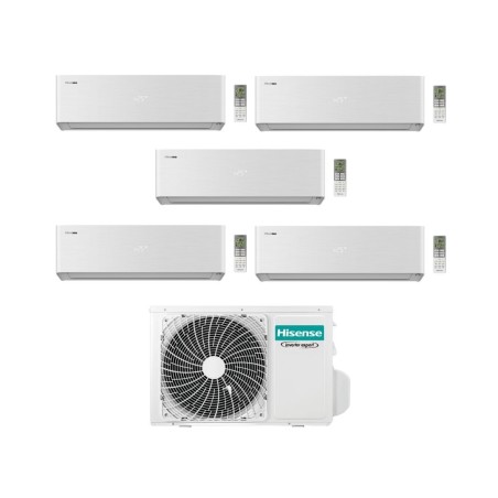 Hisense Climatizzatore Energy Pro X Penta Split 9+9+9+9+12 con 5AMW105U4RQC Inverter Wi-Fi R-32 Classe A++