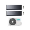 Hisense Climatizzatore Energy Pro X Black Dual Split 9+12 con 3AMW72U4RJC Inverter Wi-Fi R-32 Classe A++