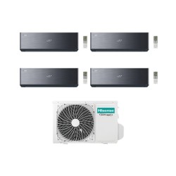 Hisense Climatizzatore Energy Pro X Black Quadri Split 9+9+18+18 con 5AMW105U4RQC Inverter Wi-Fi R-32 Classe A++