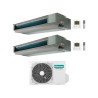 Hisense Climatizzatore Canalizzato Dual Split serie Slim ADT 12+12 con 3AMW52U4RJC Inverter R32 Wi-Fi Optional Classe A++