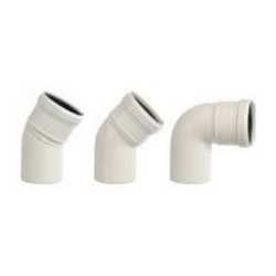 Curva 45° M-F Per Caldaia Condensazione Rigida PPF Bianca D.80