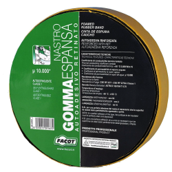 Nastro Gomma Espansa Nero Facot GOESP H 50 MM x 10 M