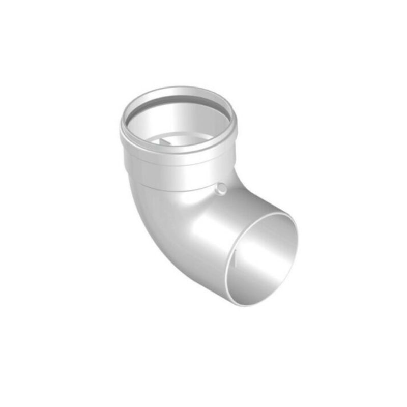 Curva 90° M-F Per Caldaia Condensazione Rigida PPF Bianca D.80