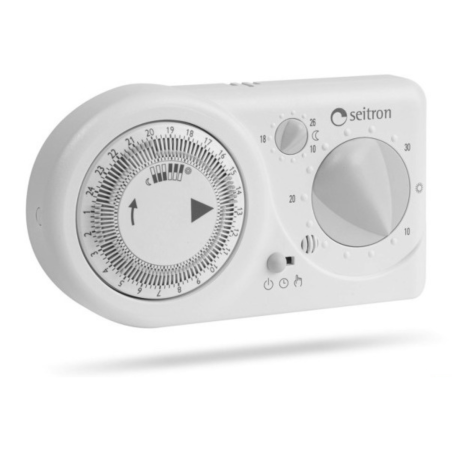 SEITRON CRONOTERMOSTATO ELETTRONICO MOD. TEMPORA TCEGIOBI03 CON PROGRAMMAZIONE GIORNALIERA