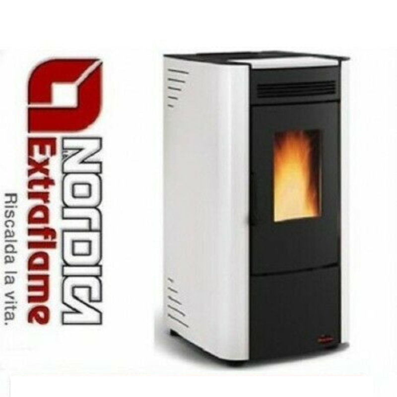 Nordica Extraflame Stufa a Pellet Ketty Evo 2.0  7 KW 187 MC Colore Bianca