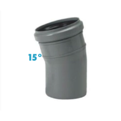 CURVE 15° ( 5 PEZZI )  POLIPROPILENE DIAMETRO 40 mm INNESTO