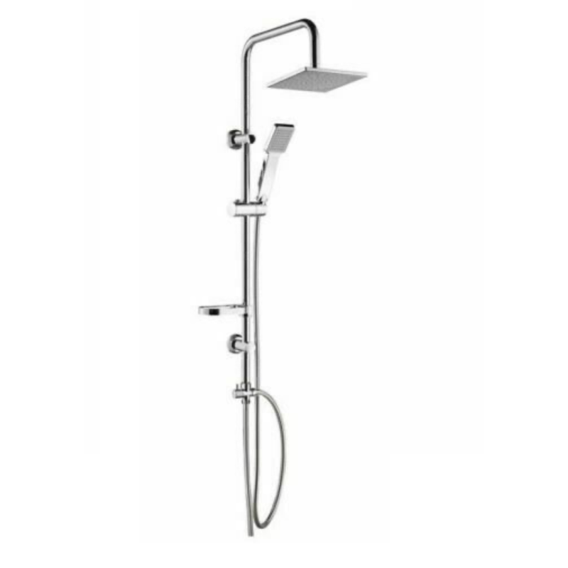 DAMAST Colonna Doccia Nature QUADRA Set Soffione doccetta e portasapone