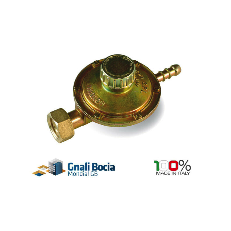 Regolatore di pressione  orizzontale a taratura variabile per gas GPL Bombola