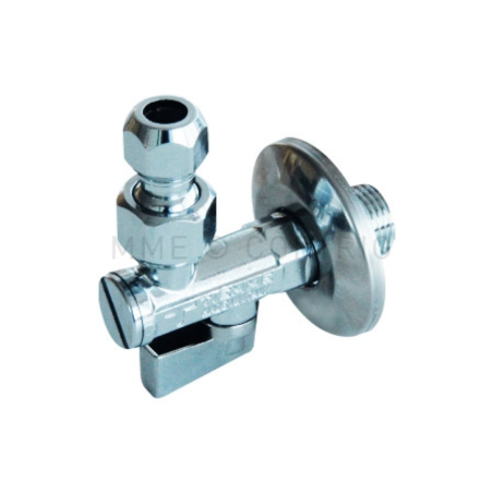 Rubinetto sottolavabo a sfera gr. 1/2" x 3/8" con filtro e snodo per lavabo