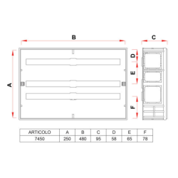 CASSETTA DI ISPEZIONE FAR PER COLLETTORI 300 400 480 600 MM disegno tecnico 3
