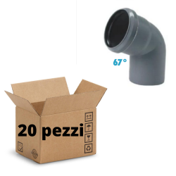CONF. 20X CURVE 67° POLIPROPILENE DIAMETRO 40 mm INNESTO