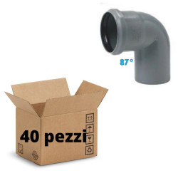 CONF. 40X CURVE 87° POLIPROPILENE DIAMETRO 32 mm INNESTO