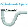 Bonomini Tubo di Scarico Jolly Flex Varie Dimensioni 1" - 1"1/4 - 1"1/2 Confezione da tre pezzi
