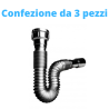 Bonomini Tubo di Scarico Jolly Flex CROMATO 1"1/4 diametro 32 Confezione da tre pezzi