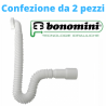 Bonomini Tubo di Scarico Jolly Flex con Attacco Curvo Varie Dimensioni  1"1/4 - 1"1/2 Confezione da due pezzi