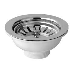 Bonomini Piletta Basket in PVC Bianca per Lavelli - 1"1/2 x Diam. 90 Confezione da due pezzi