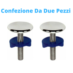 Tappo Copriforo Cromato per Lavabo Confezione da due pezzi