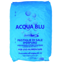 Confezione di Sale da 25 kg Pastiglie Acqua Blu per Addolcitori