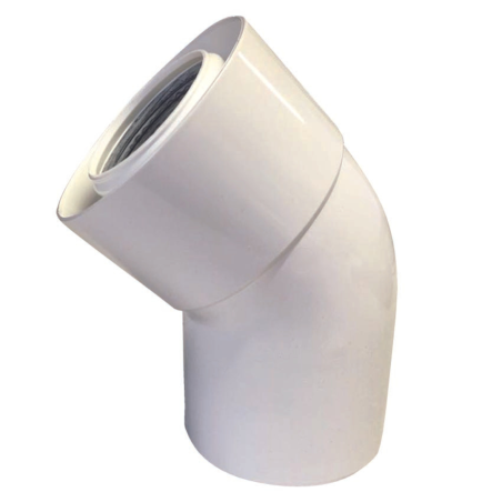 Curva Coassiale Condensazione PPS/PVC M/F FERRARI DA 45° o 90° D.60/100