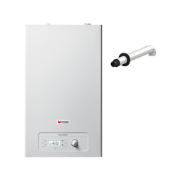 Hermann Saunier Duval Caldaia a Condensazione Themis Condens 24 KW- New Erp Metano con Kit Per Scarico Fumi